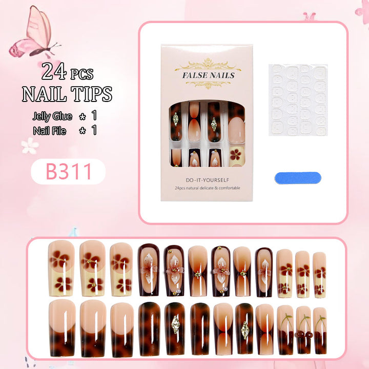 DIY Art Nail Set with Floral Designs Bowlift