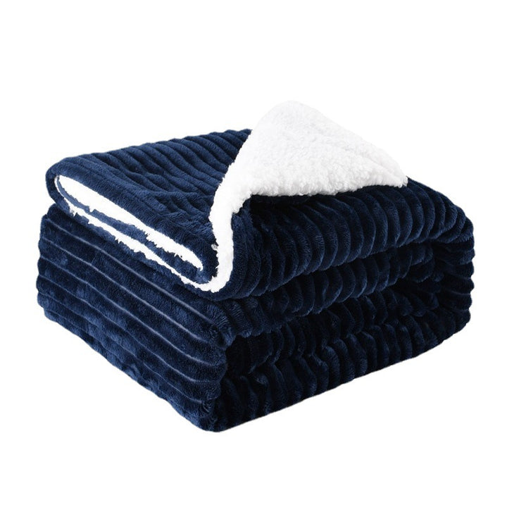 Luxurious Ribbed Velour Throw Blanket
