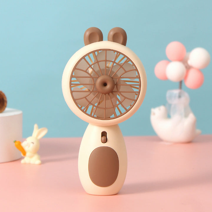 Women Portable Animal Pattern Hand Fan Bowlift