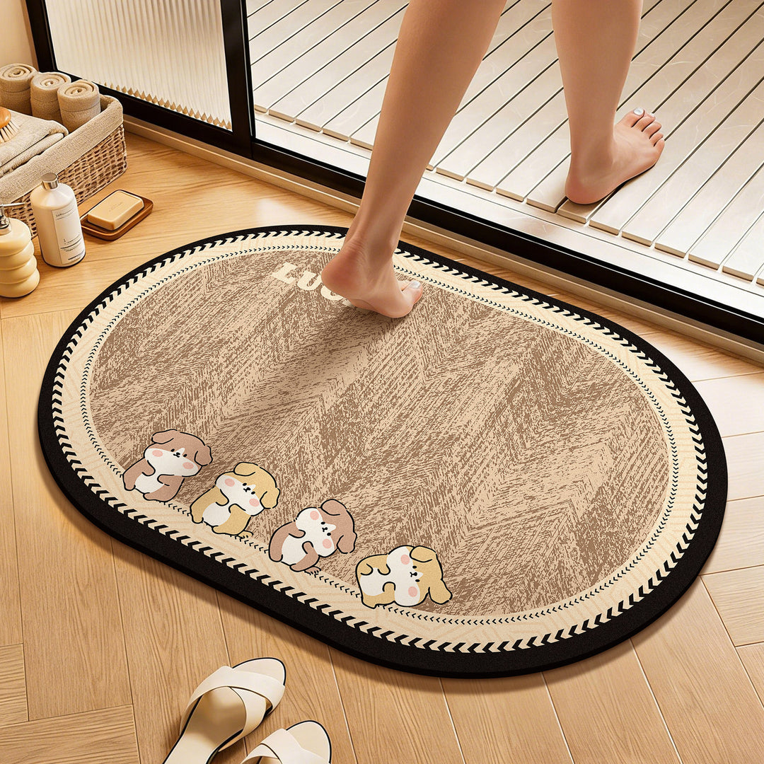 WoCute Cartoon Bath Mat Bowlift