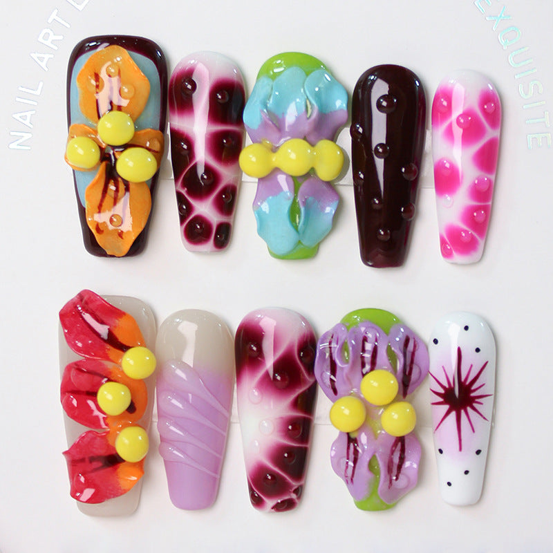 Creative nail art set with colorful 3D decorations Bowlift