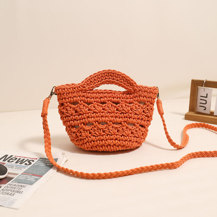 Handcrafted macrame shoulder bag with unique design Bowlift