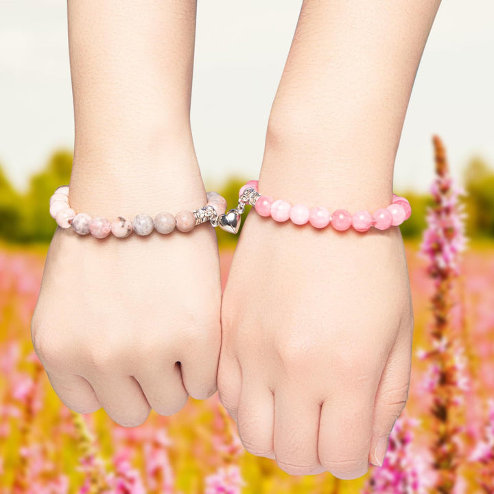Dual Stone Heart Charm Bracelet Bowlift