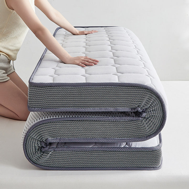 Foldable memory foam mattress topper with breathable mesh sides and quilted pillow top Bowlift
