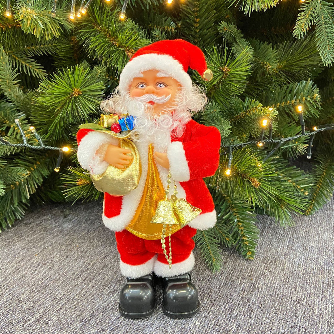 Cute Santa Claus with Christmas greeting sign Bowlift