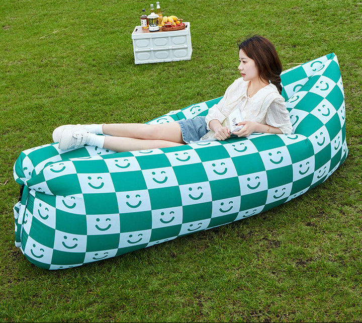 inflatable outdoor air lounger with heavy-duty oxford fabric and rapid-fill valve Bowlift