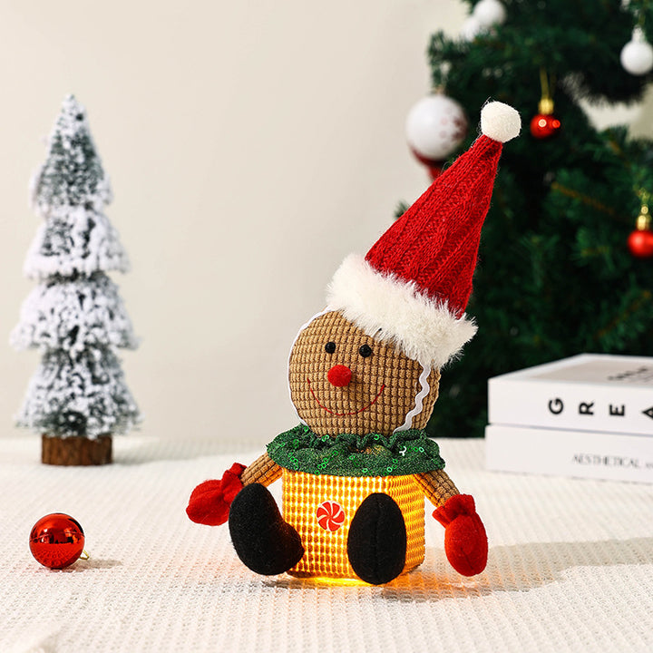 Cute Christmas gnome with LED light Bowlift
