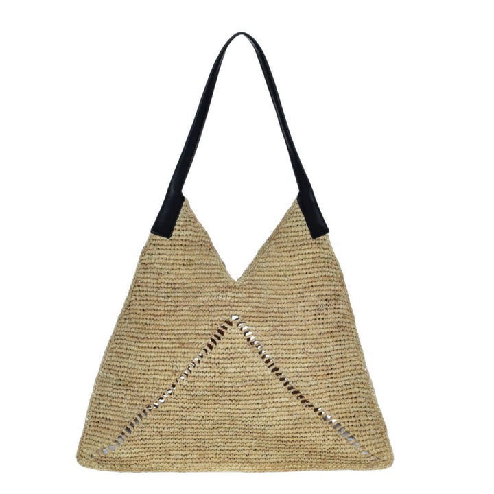Knitted Shoulder Bag with Elegant Cut Bowlift