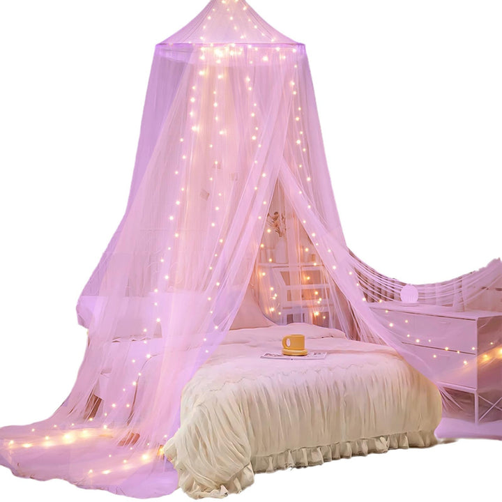 Enchanting Canopy Bed Tent with LED Lights Bowlift