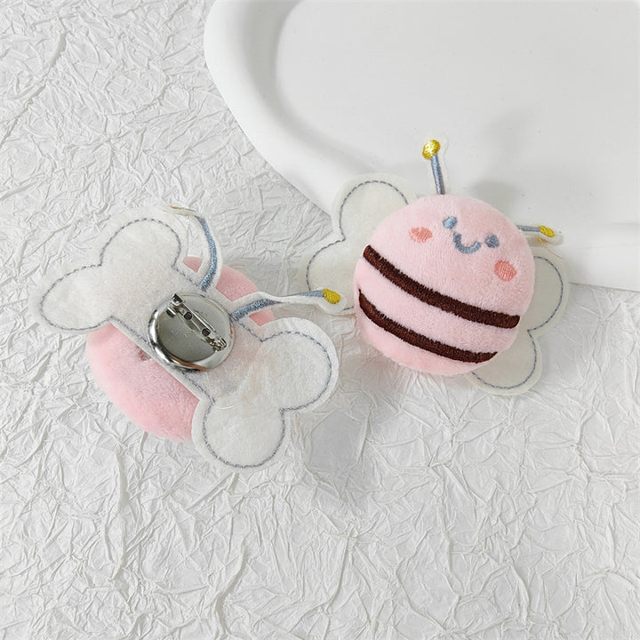 Cute Plush Bee Brooch Bowlift
