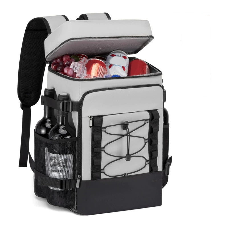 Unisex nan insulated picnic backpack with bottle holders and front organizer pocket Bowlift