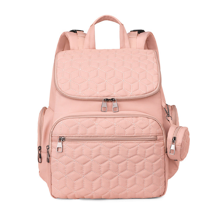 Quilted Multi-Compartment Travel Backpack Bowlift