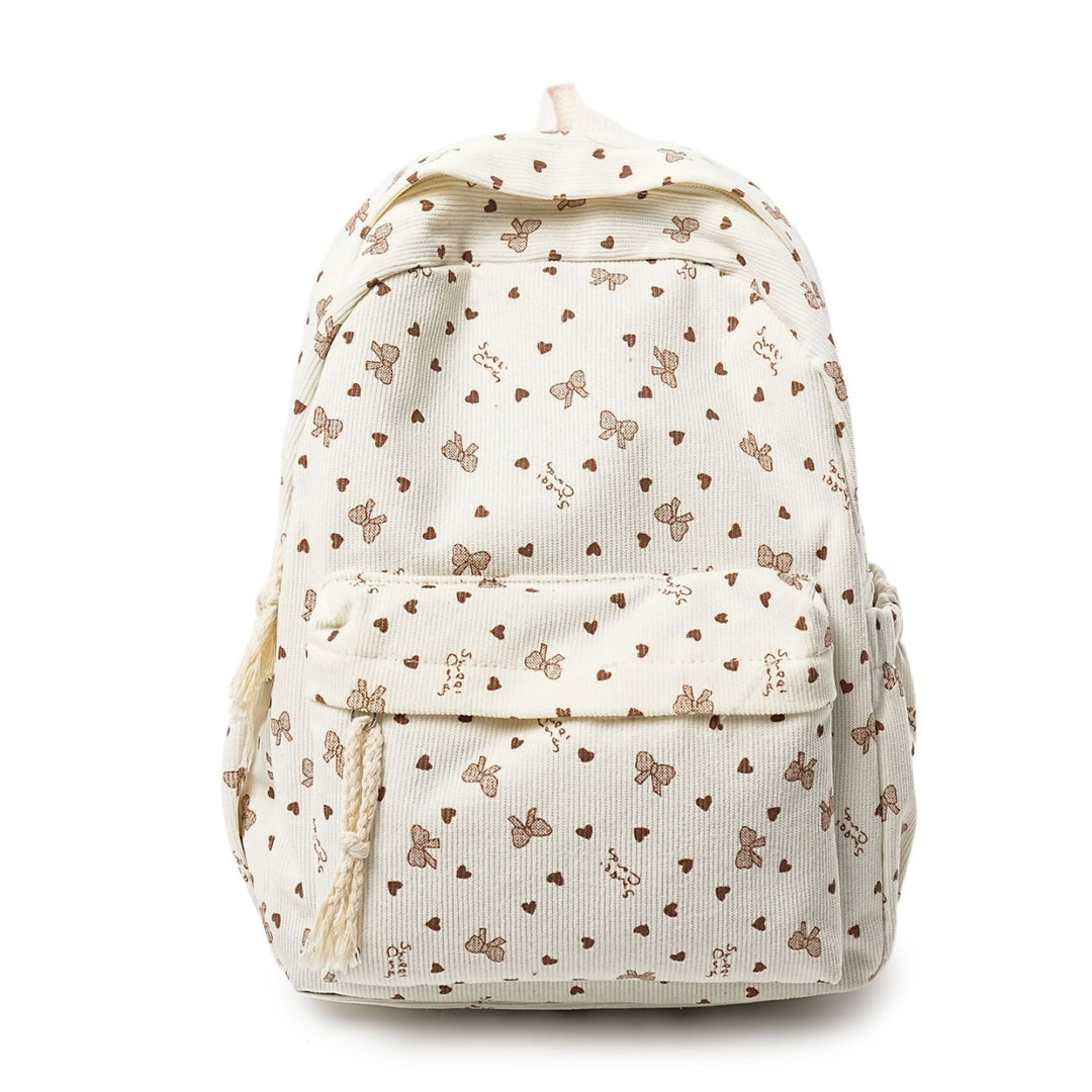 Backpack Made of High-Quality Cord with Playful Applications Bowlift