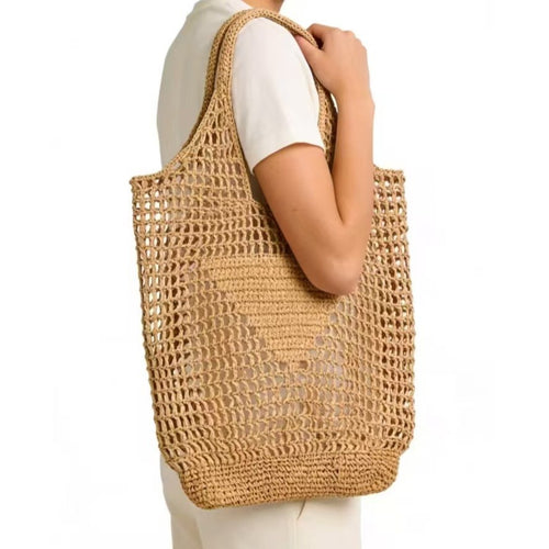 Hand-knotted net tote bag Bowlift