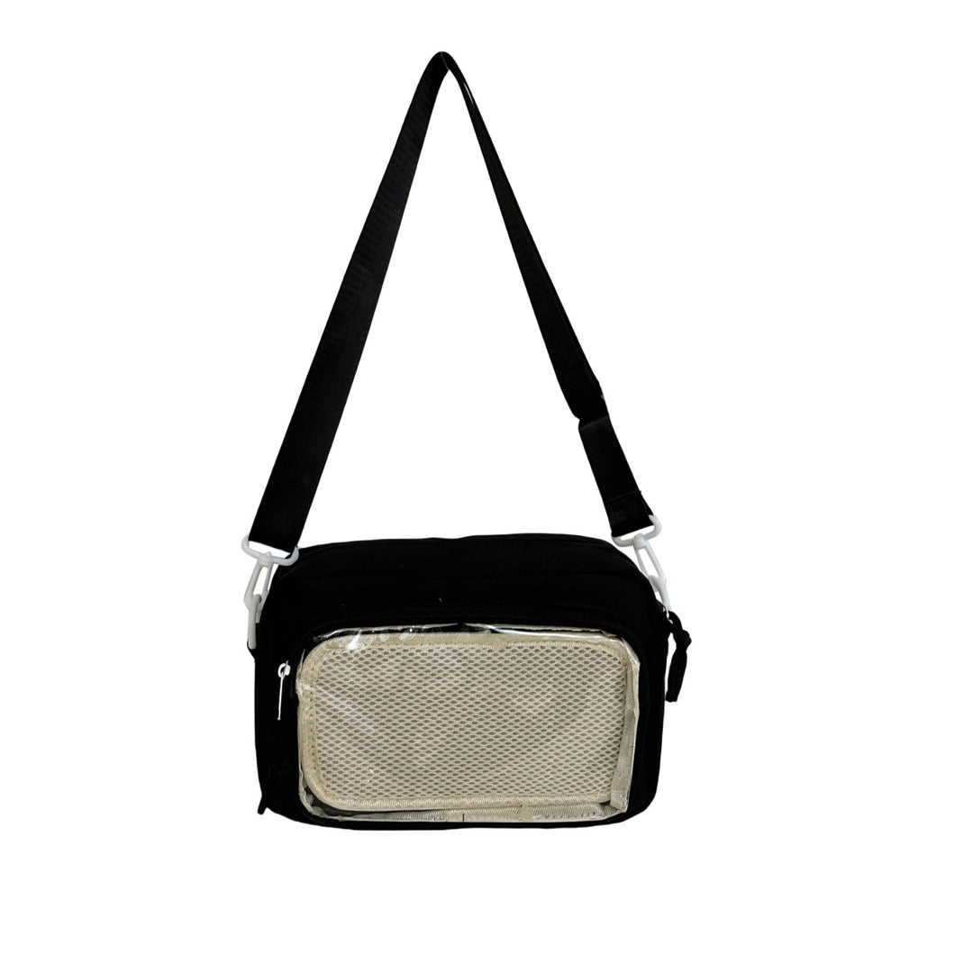 Shoulder bag with transparent viewing pocket and playful graphic design Bowlift