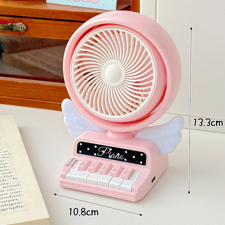 Ladies table fan in playful piano design Bowlift