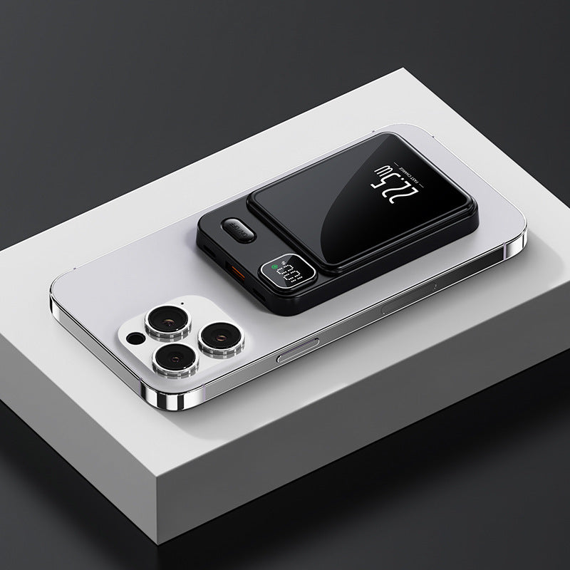 Portable power bank with wireless charging function and intelligent LED display Bowlift