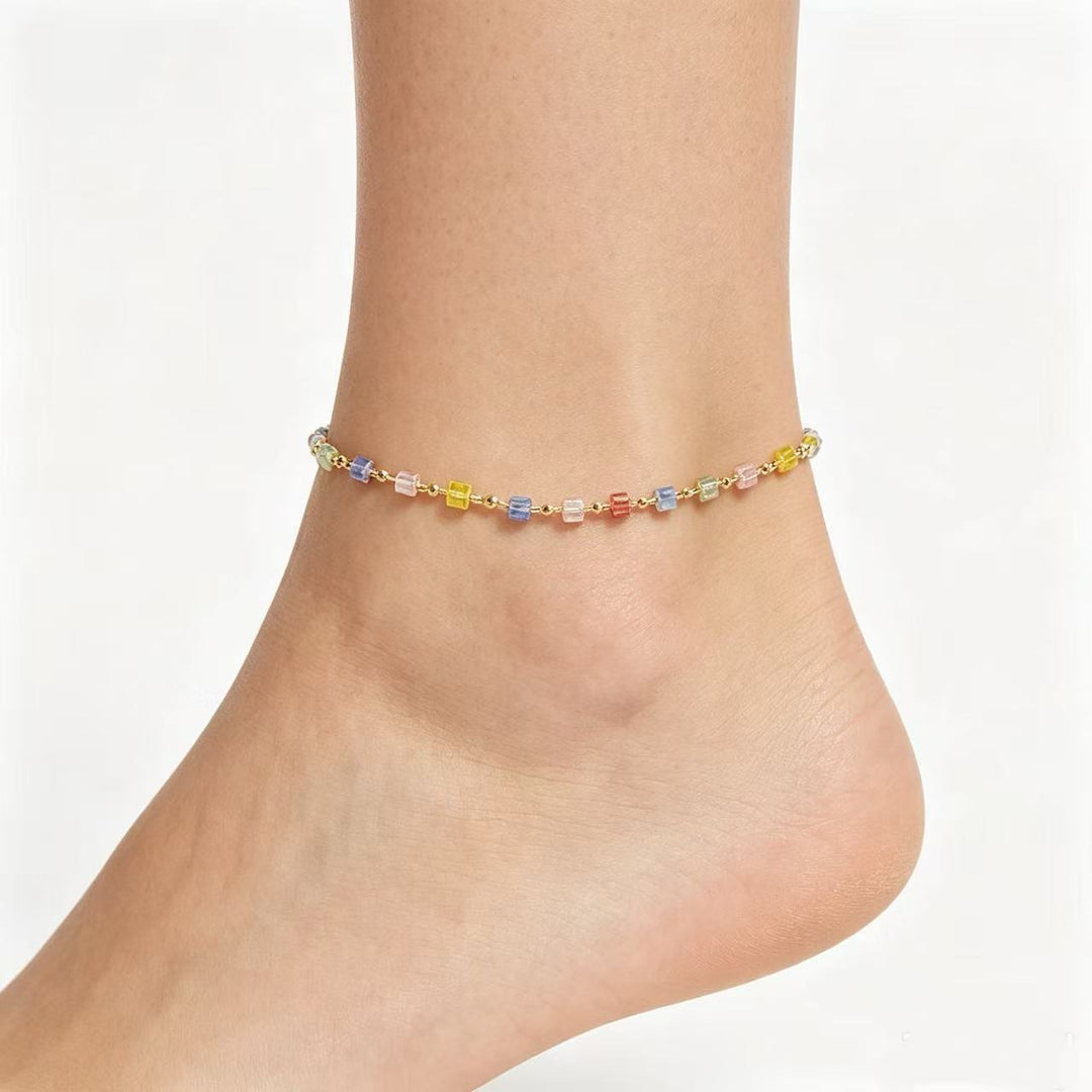 Dainty Beaded Chain Necklace Bowlift