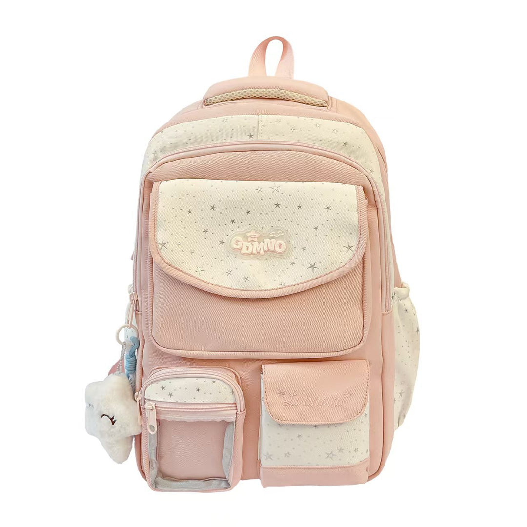 Star Patterned School Backpack Bowlift