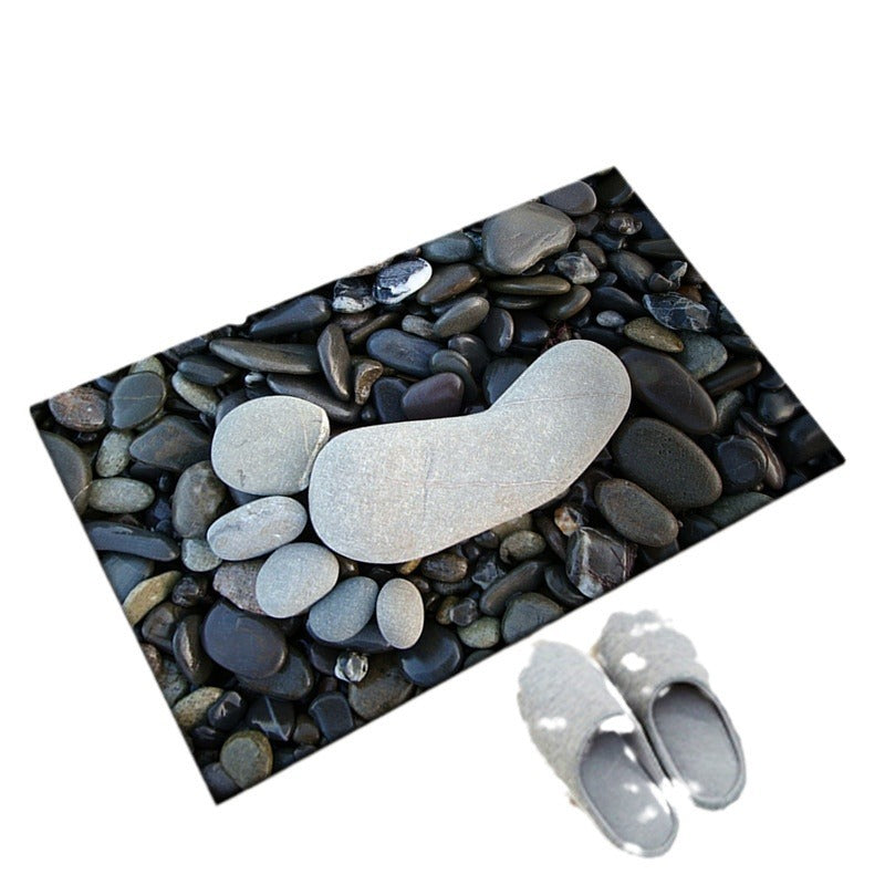 Stone-Inspired Decorative Floor Mat Bowlift