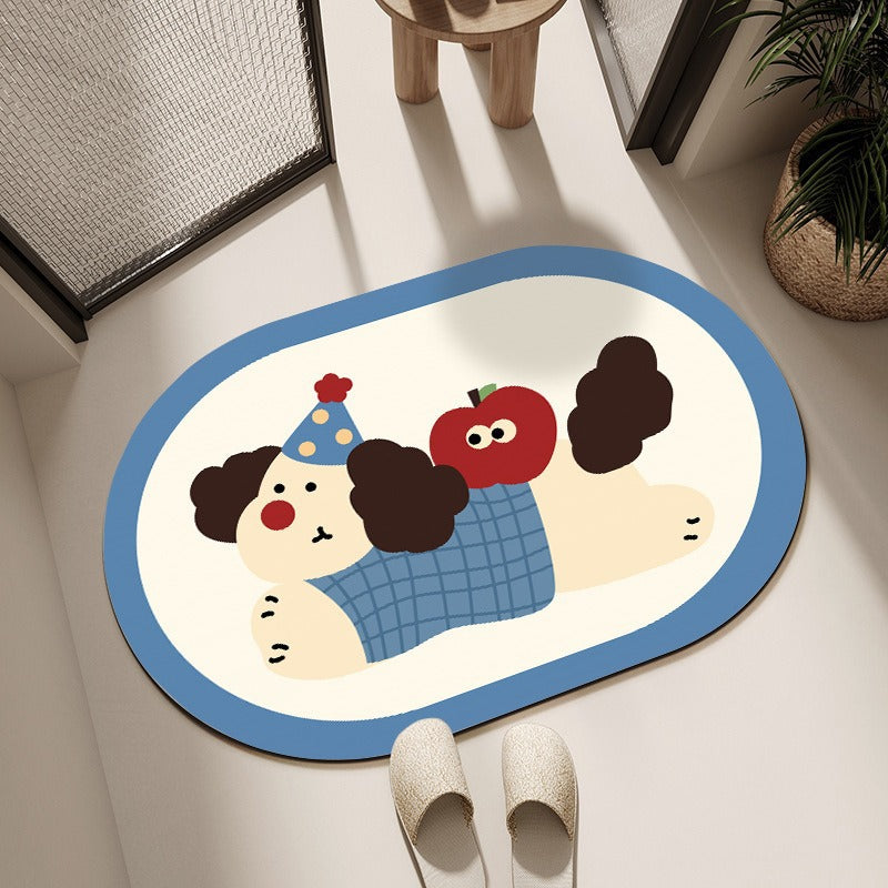 Playful Cartoon-Themed Bath Mat Bowlift