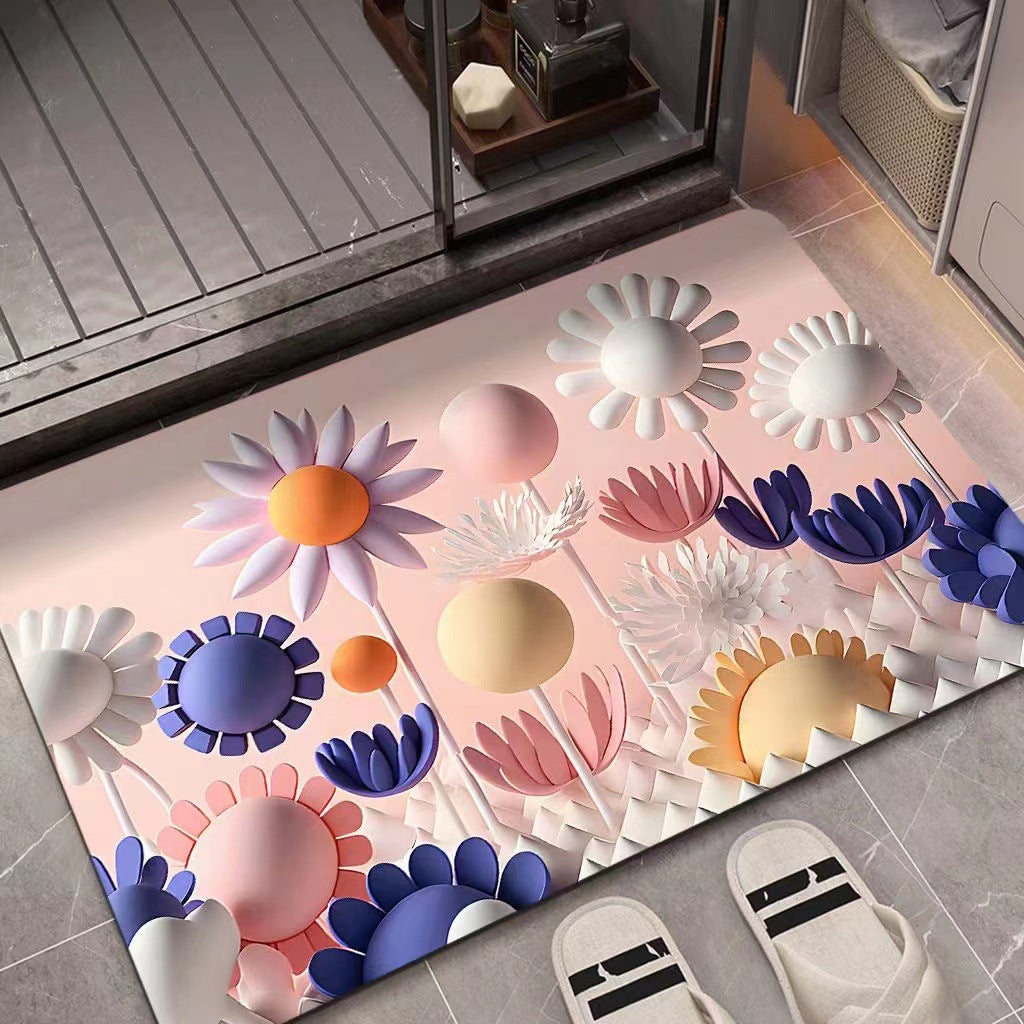 3D Textured Floral Mat Bowlift