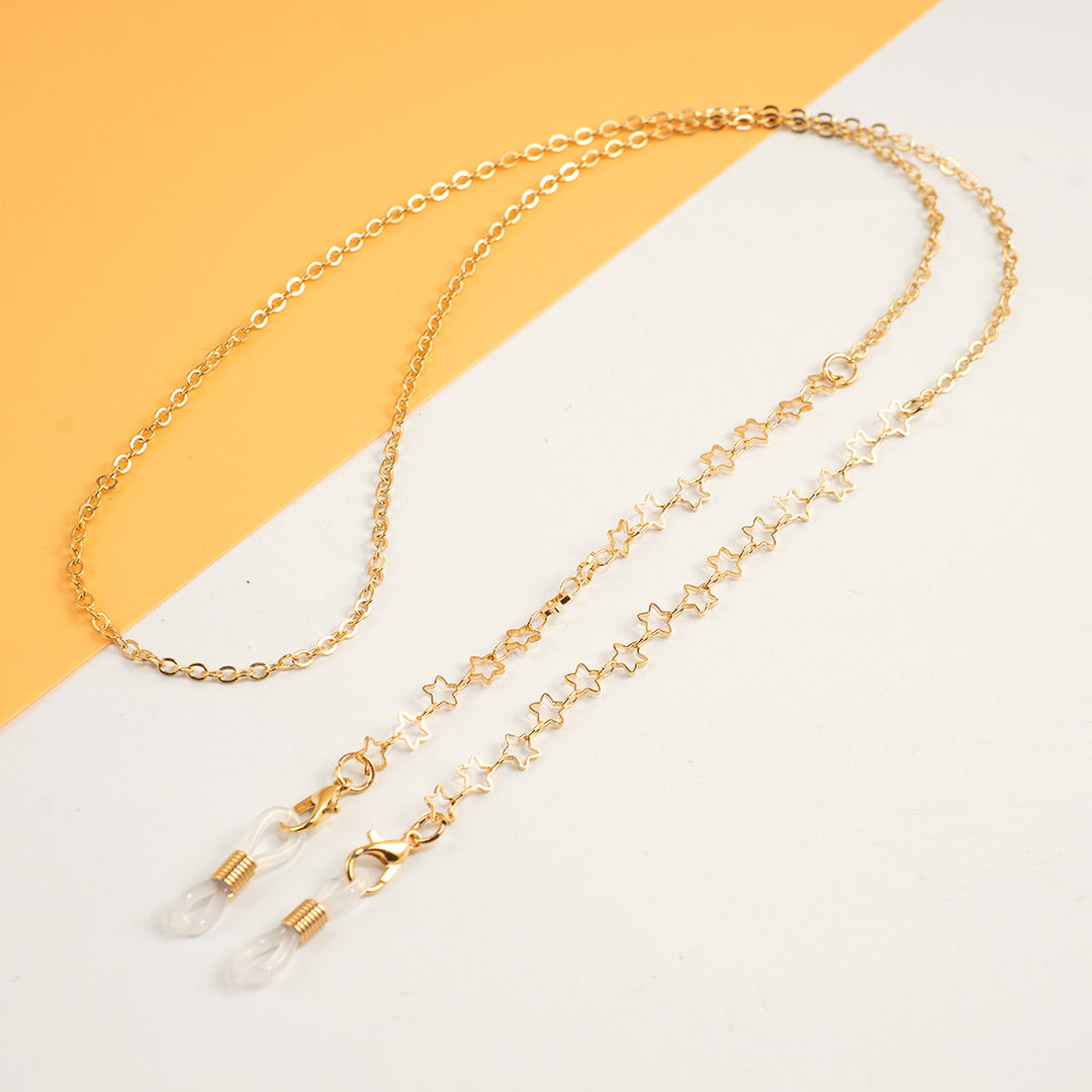 Star-Patterned Eyewear Chain Bowlift