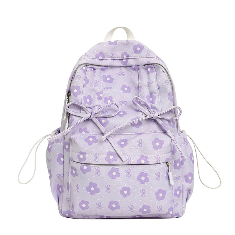 Floral Print Backpack Bowlift