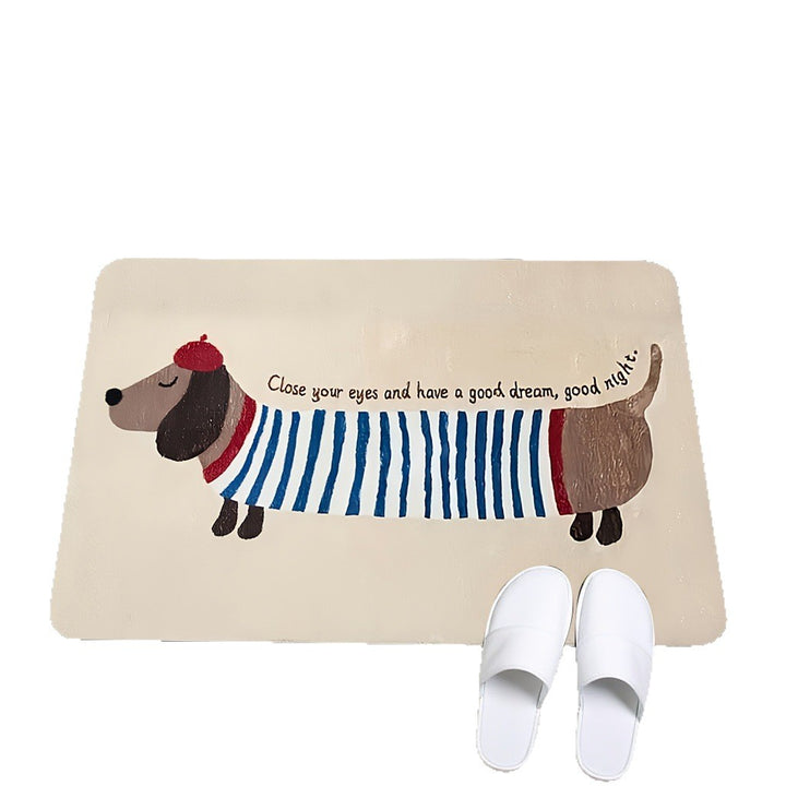 Cartoon-Themed Bath Mat Bowlift