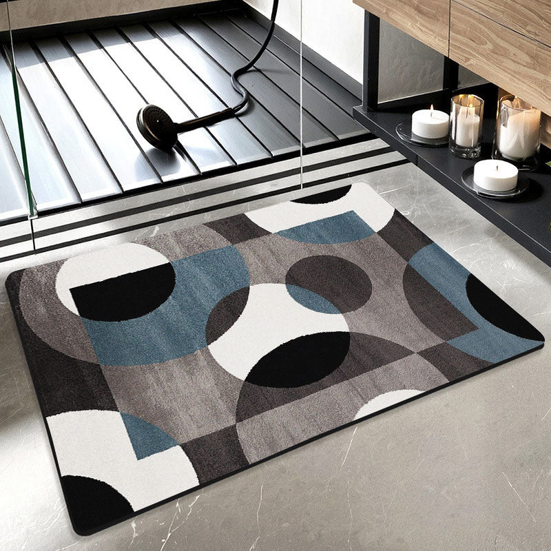 Geometric Pattern Textured Bath Mat Bowlift
