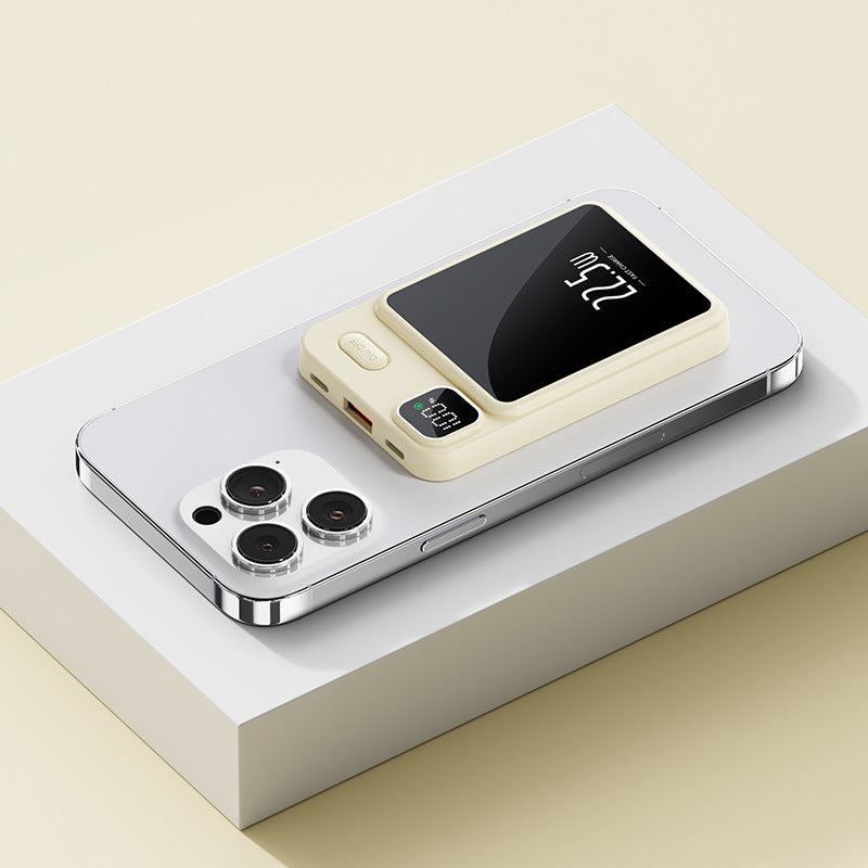 Portable power bank with wireless charging function and intelligent LED display Bowlift