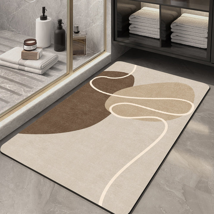 Abstract Pattern Non-Slip Bath Mat Bowlift