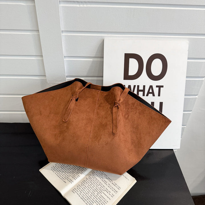 Suede Oversized Tote Bag Bowlift