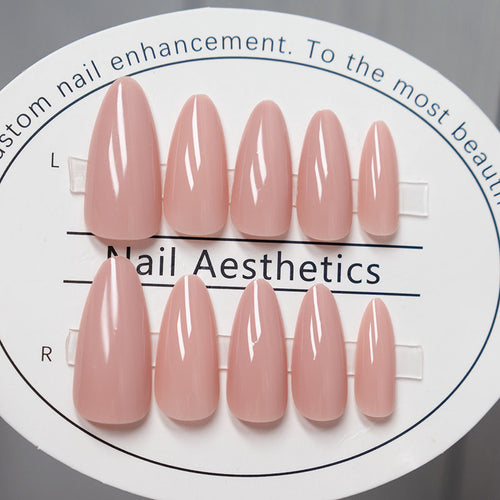 Elegant Glossy Almond-Shaped Press-On Nails
