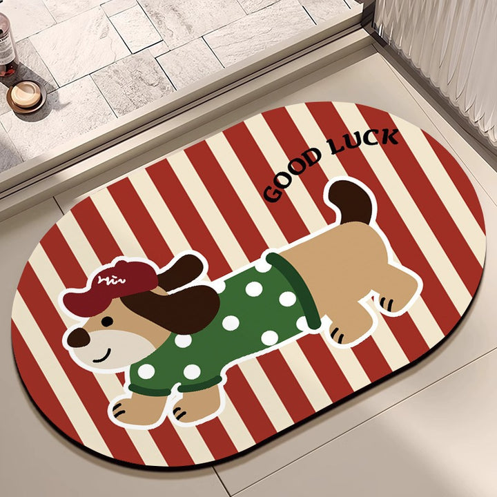 Playful Cartoon-Themed Bath Mat Bowlift