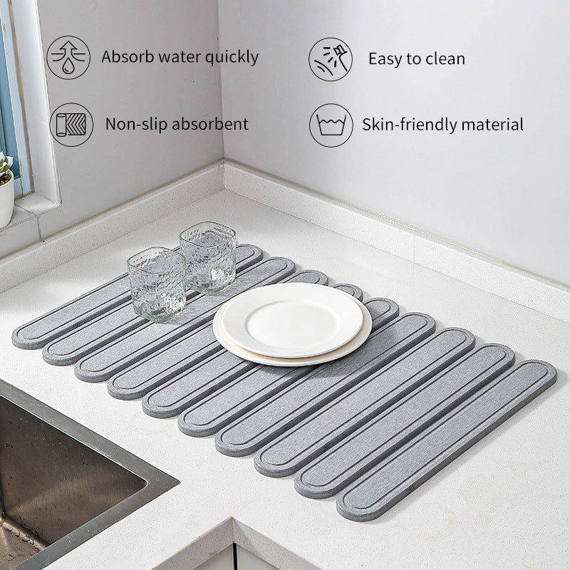 High-Absorbency Kitchen Drying Mat Bowlift