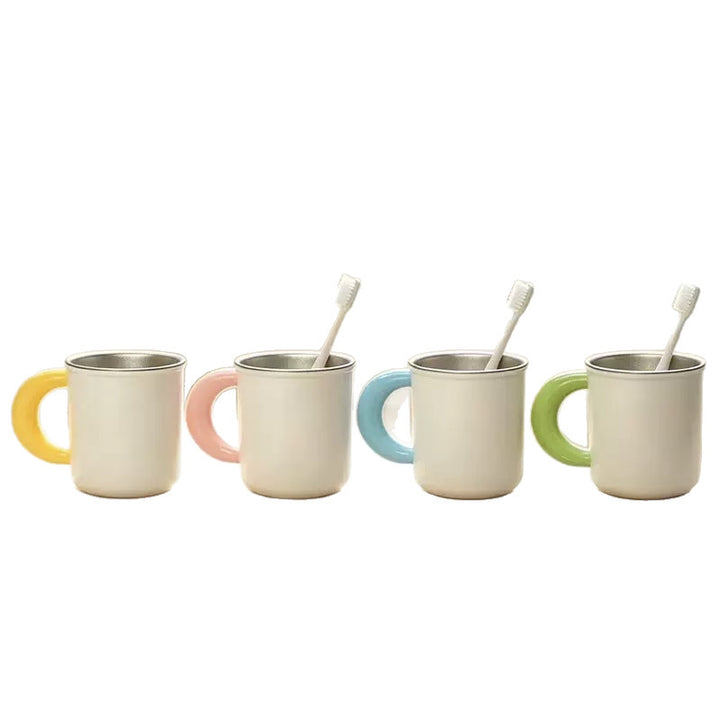 Stainless Steel Coffee and Tea Cup with Ergonomic Handle Bowlift