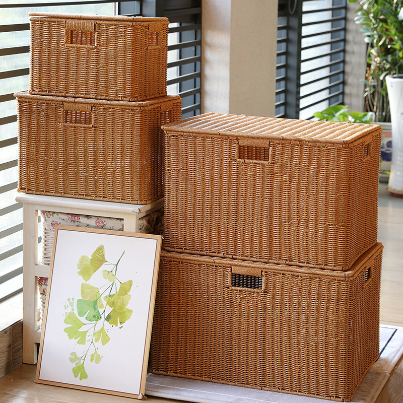 Decorative Woven Storage Chest Bowlift