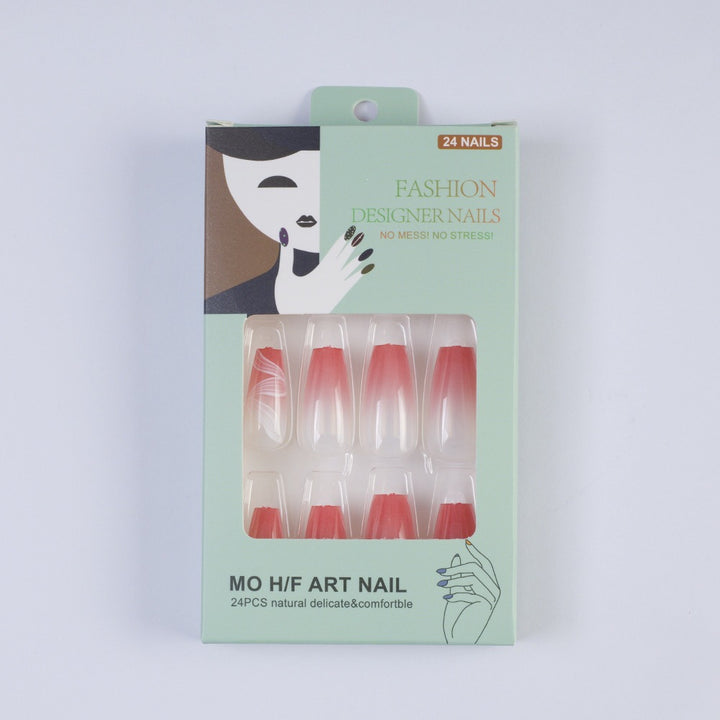 Art nails with elegant ombre and floral pattern Bowlift