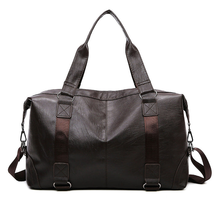 Luxurious Leather Weekend Duffel Bag Bowlift