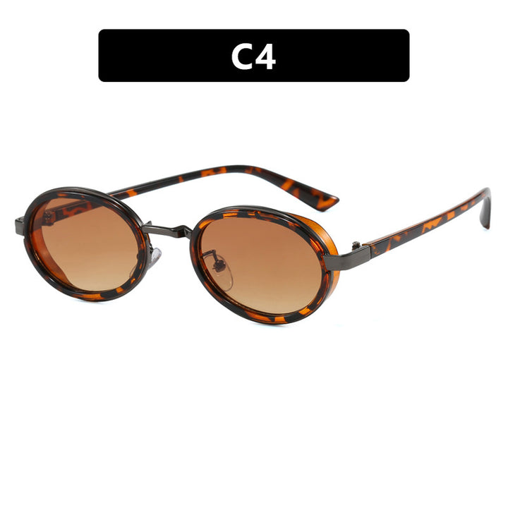 Women's round sunglasses with lightweight lenses and gold accents Bowlift
