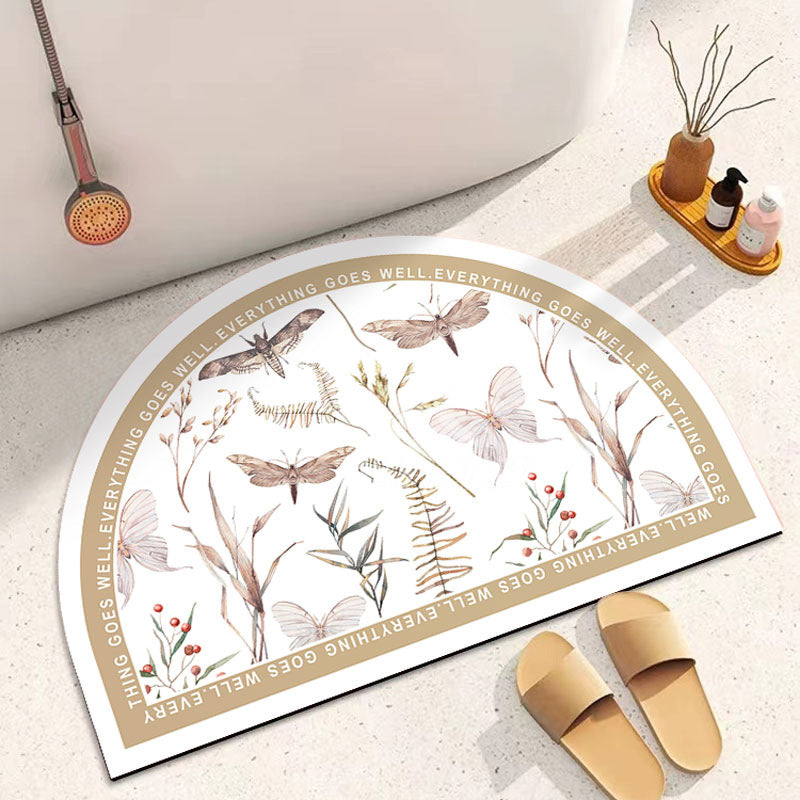 Decorative Half-Circle Bath Mat Bowlift