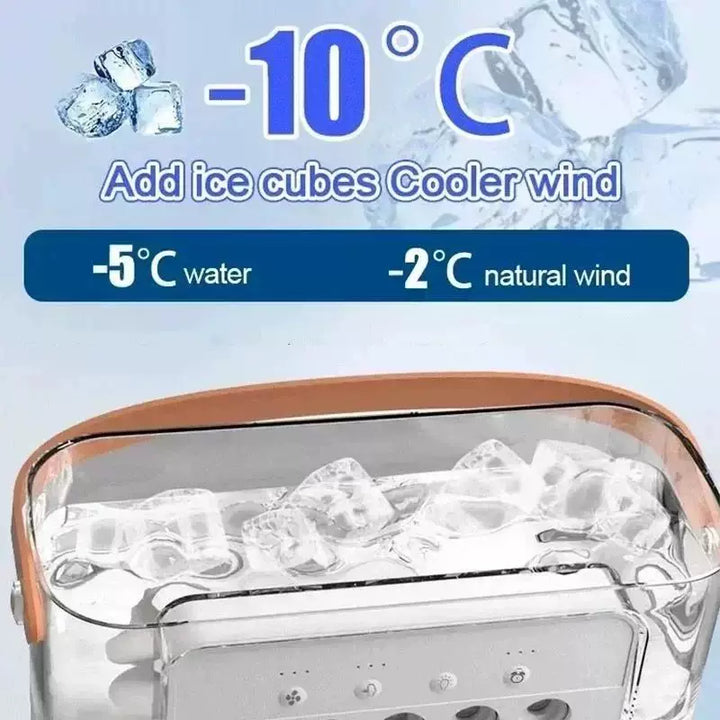 Unisex One Size Portable USB Humidifying Desk Fan with Ambient LED Mood Light and Multi-Stage Air Circulation Bowlift