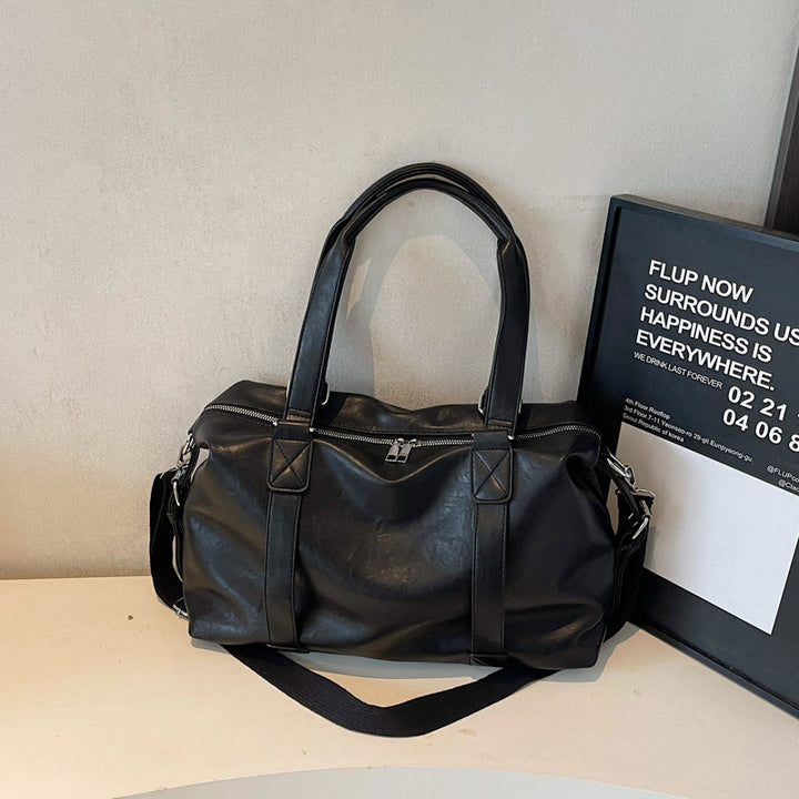 Premium Leather Weekend Travel Satchel
