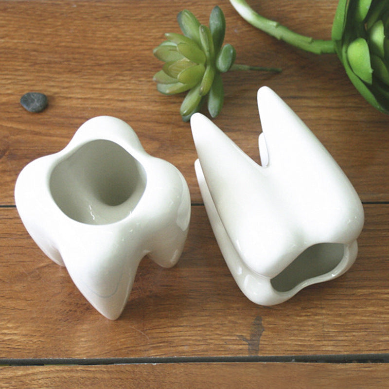 Creative Tooth-Shaped Planter Bowlift