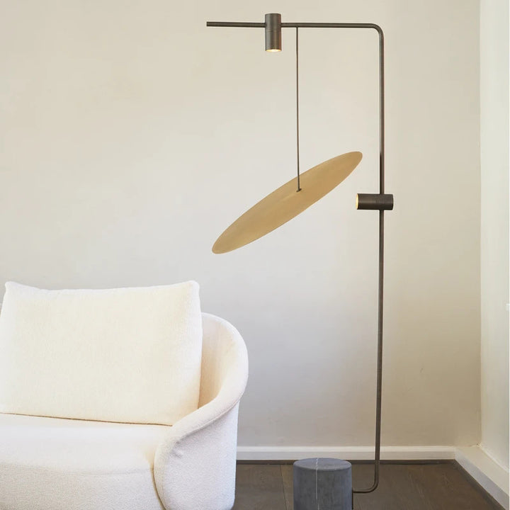 Modern Adjustable Floor Lamp with Marble Base