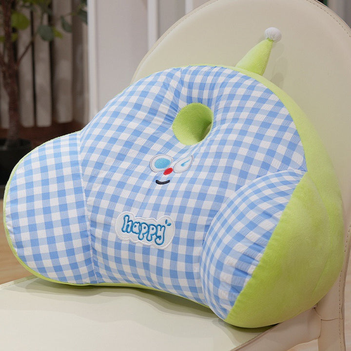 Plush back support pillow with casual design Bowlift
