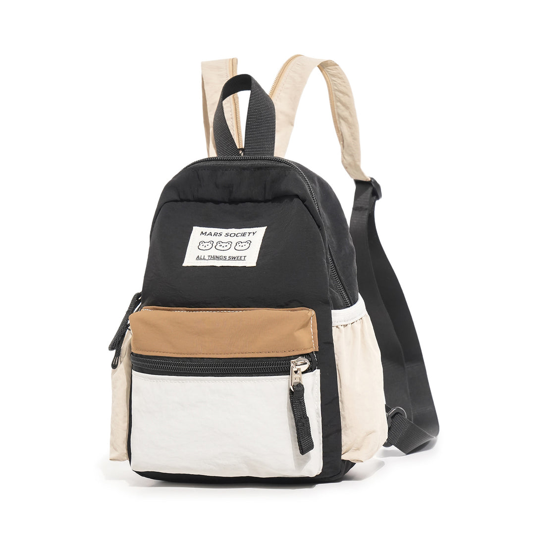 Color-Block Casual Backpack Bowlift