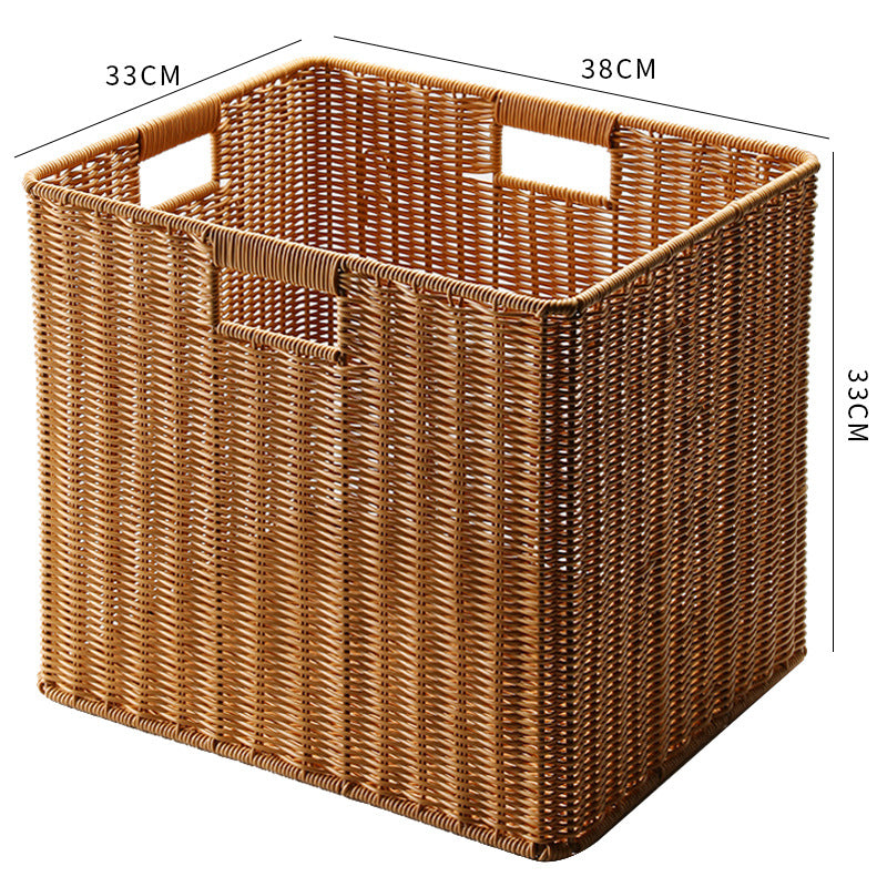 Stylish Rectangular Wicker Storage Bin Bowlift
