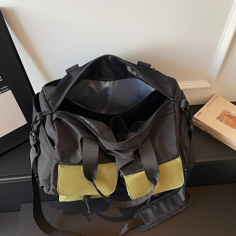 Multifunctional tote bag with comfortable shoulder padding and numerous outer pockets Bowlift